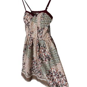 American Rag Cie Sleeveless Boho‎ Babydoll Empire Waist Hippie Cottage Tomato M